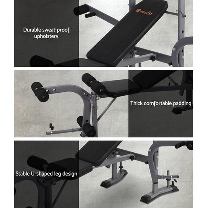 Everfit Weight Bench Adjustable Bench Press 8-In-1 Gym Equipment